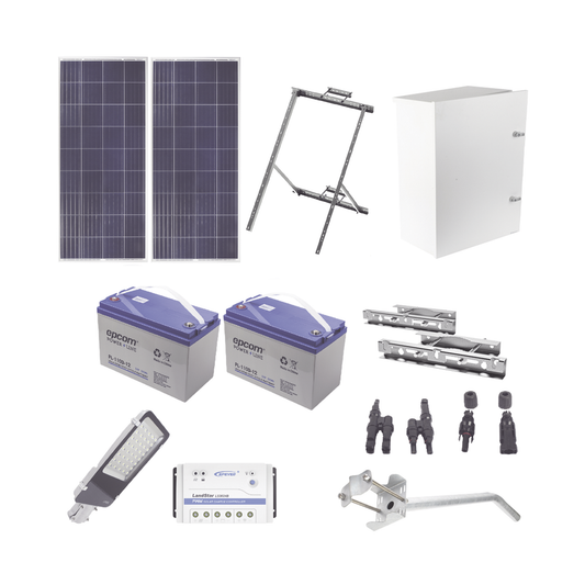 Kit de energÃ­a solar para alumbrado de 60 W