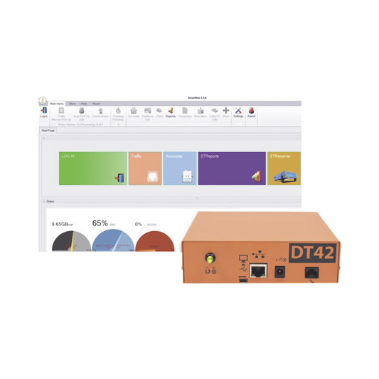 Inicie o renueve su central de monitoreo de alarmas, Kit 1 receptora ExtriumDT42V2 y Software de monitoreo suscripciÃ³n de 1 aÃ±o.