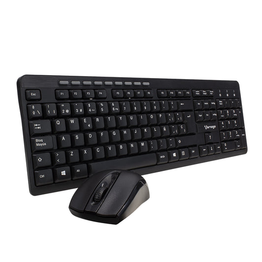 Kit Teclado y Mouse Inalámbricos VORAGO KM-304, 10 metros
