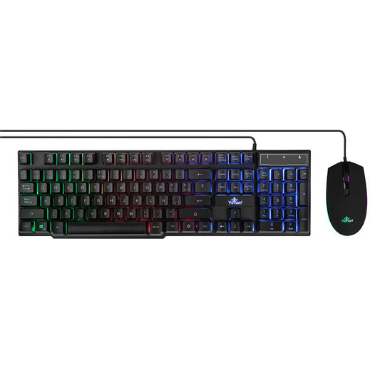 Kit de Teclado y Mouse Yeyian YKP-20705, Juego, Negro