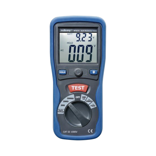 KIT Medidor de Resistencia a Tierra Digital (Terrómetro), a 3 hilos CAT III / 1000 V.