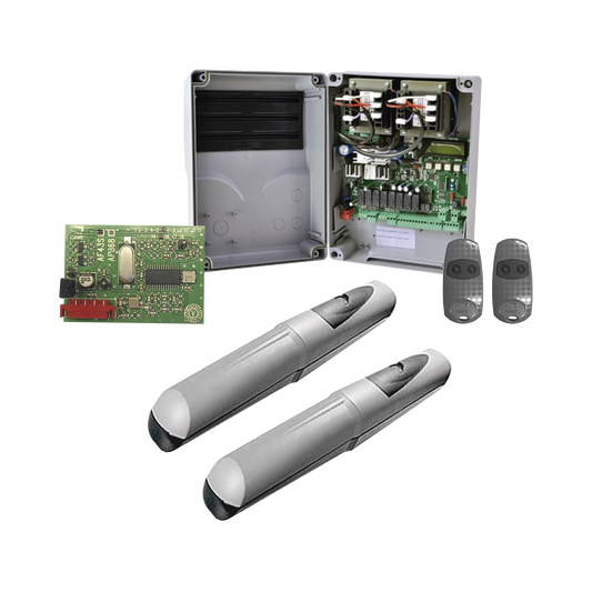 Kit de operadores AXO 5024 Para puertas Abatibles de hasta 5 Metros y 400 Kg de peso por hoja
