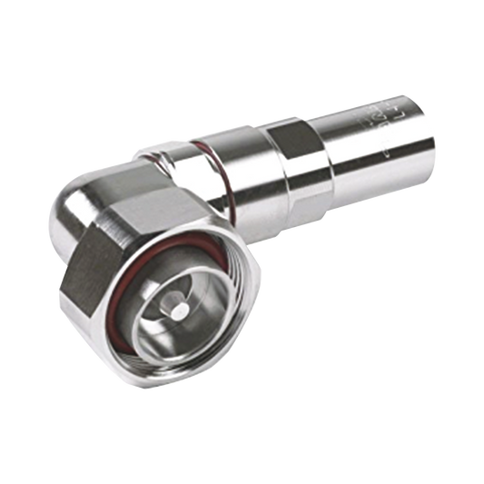 Conector DIN 7-16 Macho en Ãngulo Recto para LDF4-50A, PIN Cautivo