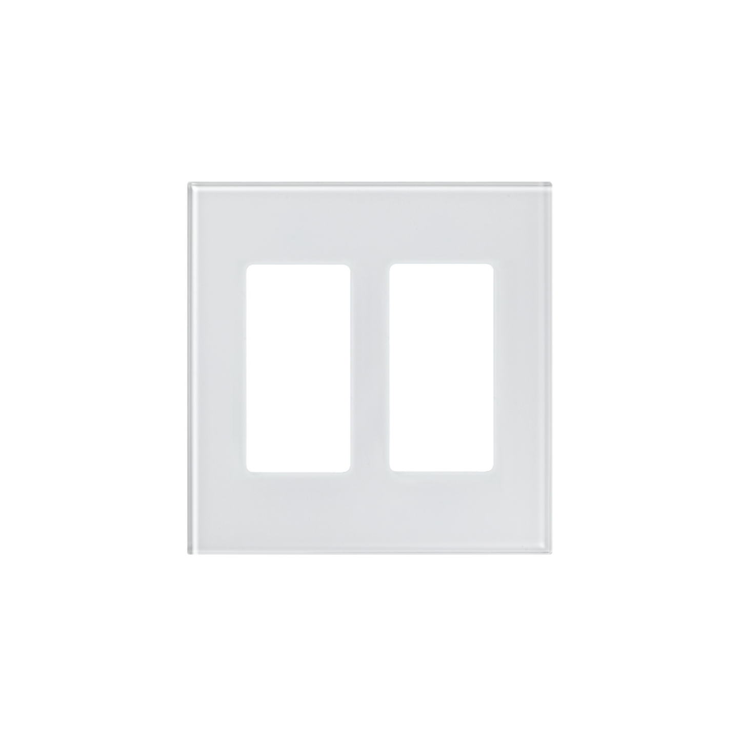 Tapa de cristal para apagador o atenuador, 2 espacios.