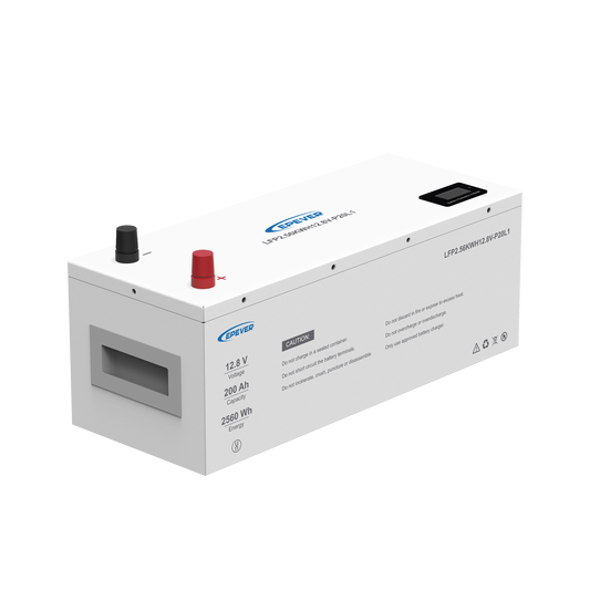BaterÃ­a de litio LiFeO4 12.8Vcc, 200Ah, 2.56Kwh, Pantalla LCD para Monitoreo Local, Carcasa MetÃ¡lica