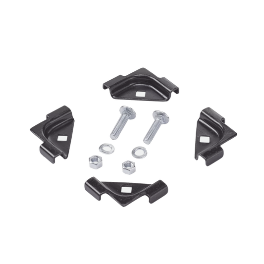 Accesorio de Empalme (UniÃ³n), Para ConexiÃ³n de 2 Escalerillas Rectas en Ãngulo de 90Âº, de Acero, Color Negro