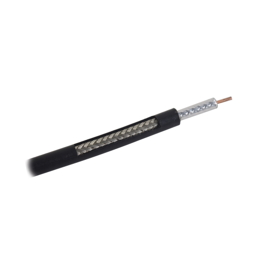Carrete de 100m, Cable Coaxial RG-58 LMRLW-195, Baja PÃ©rdida de 50 Ohms, Conductor de Cobre SÃ³lido