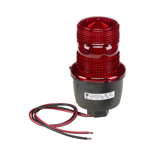 Luz de advertencia LED serie Streamline, 24 Vcc, montaje en tubo, rojo
