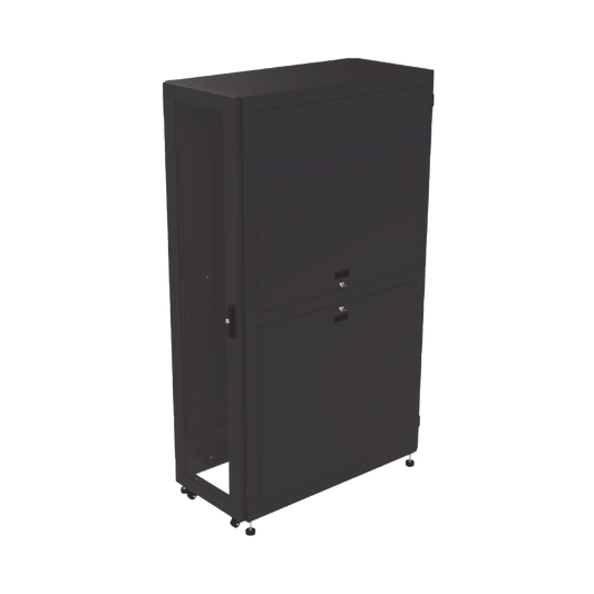 Gabinete Profesional para Telecomunicaciones de 45UR, 1200 mm Profundidad, Incluye 2 Organizadores Verticales de 45 Unid