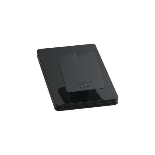 Base de mesa para un control remoto inalÃ¡mbrico LUTRON. Con goma para evitar deslizamiento.