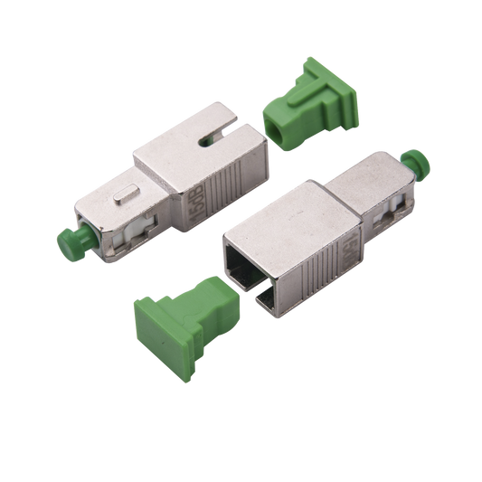 Atenuador Ã³ptico macho-hembra con conector SC/APC de 15dB para fibra Monomodo