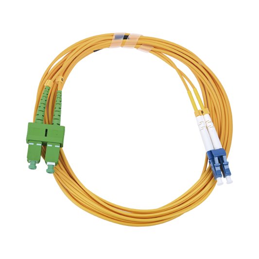 Jumper de Fibra Óptica Monomodo 9/125 LC/UPC-SC/APC, PVC, 2.0 mm, Dúplex, amarillo, 3 metros | LINKEDPRO BY EPCOM