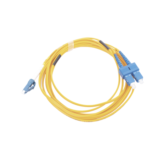 Jumper de Fibra Óptica Monomodo 9/125 LC/UPC-SC/UPC, PVC, 2.0 mm, Dúplex, amarillo, 3 metros | LINKEDPRO BY EPCOM
