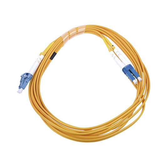 Jumper de Fibra Óptica Monomodo 9/125 LC/UPC-LC/UPC, PVC, 2.0 mm, Dúplex, amarillo, 3 metros | LINKEDPRO BY EPCOM