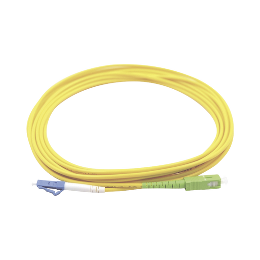 Jumper de Fibra Óptica Monomodo LC/UPC-SC/APC Simplex, color amarillo 3 metros | LINKEDPRO BY EPCOM