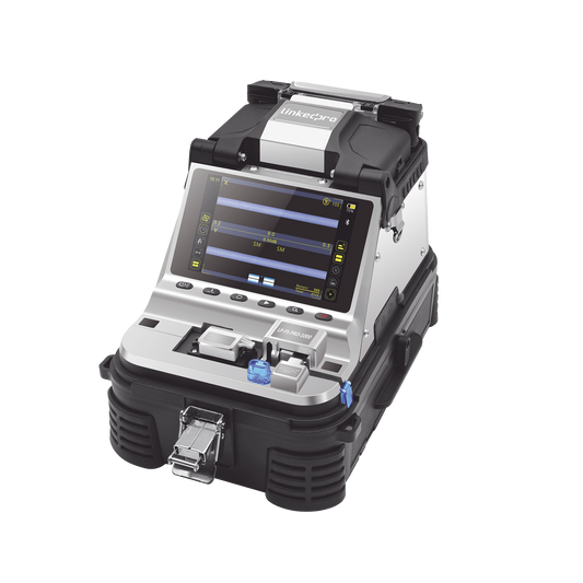 Fusionadora de Fibra Óptica MultiModo y MonoModo / 6 motores / Alineación por Núcleo / OPM + VFL / Cleaver Eléctrico de 