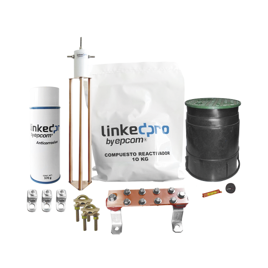 Kit de puesta a tierra LinkedPro, para protección de hasta 30 Amp. | LINKEDPRO BY EPCOM