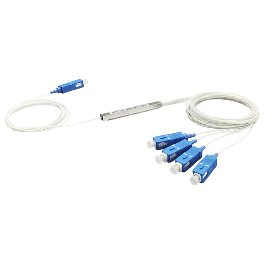 Splitter (Divisor Óptico) tipo PLC, de 1x4, conectores SC/UPC | LINKEDPRO BY EPCOM
