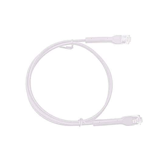 Cable de Parcheo Ultra Slim Con Bota Flexible UTP Cat6 - 1.5 m Blanco Diámetro Reducido | LINKEDPRO BY EPCOM