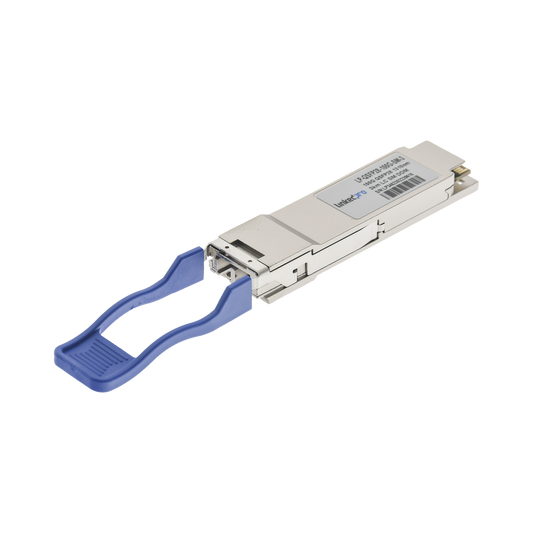 Transceptor Óptico QSFP28 (Mini-Gbic) / Monomodo 1310 nm / 100 Gbps / 100GBASE-LR4 / Conectores LC/UPC Dúplex / DDM / Ha