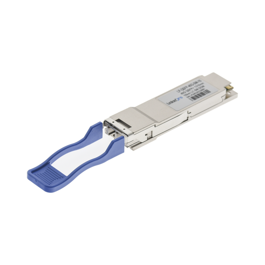 Transceptor Óptico QSFP+ (Mini-Gbic) / Monomodo 1310 nm / 40 Gbps / 40GBASE-LR4 / Conectores LC/UPC Dúplex / DDM / Hasta
