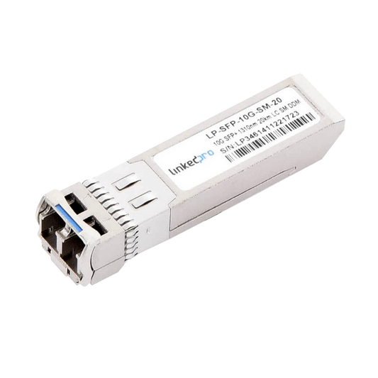 Transceptor Óptico SFP+ (Mini-Gbic) / Monomodo 1310 nm / 10 Gbps / 10GBASE-LR / Conectores LC/UPC Dúplex / DDM / Hasta 2