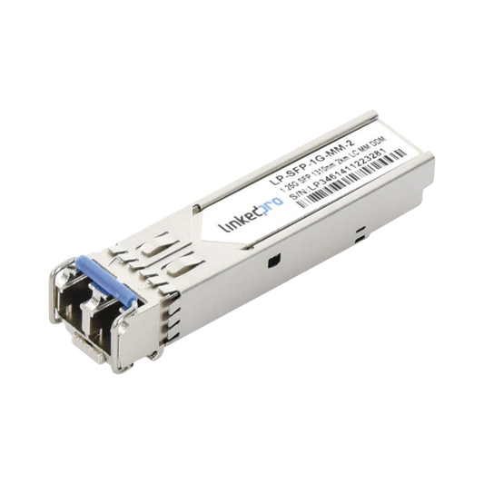 Transceptor Óptico SFP (Mini-Gbic) / Multimodo 1310 nm / 1.25 Gbps / 1000BASE-SX / Conectores LC/UPC Dúplex / DDM / Hast