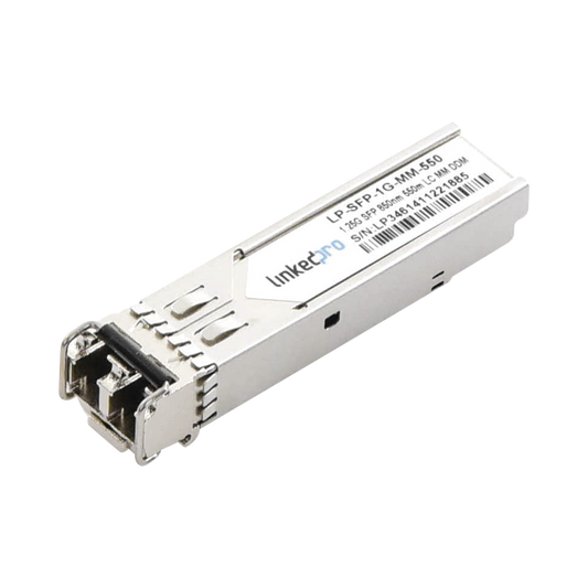 Transceptor Óptico SFP (Mini-Gbic) / Multimodo 850 nm / 1.25 Gbps / 1000BASE-SX / Conectores LC/UPC Dúplex / DDM / Hasta