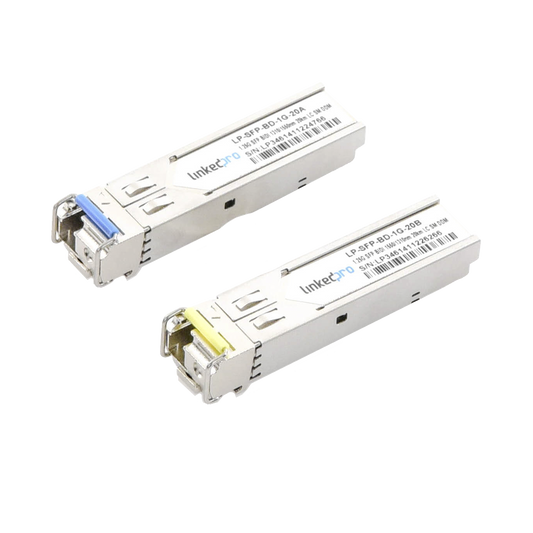 Transceptores Ópticos Bidireccionales SFP (Mini-Gbic) / Monomodo 1310 & 1550 nm / 1.25 Gbps / 1000BASE-BX / Conector LC/
