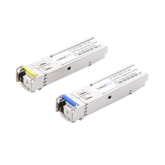 Transceptores Ópticos Bidireccionales SFP (Mini-Gbic) / Monomodo 1310 & 1550 nm / 1.25 Gbps / 1000BASE-BX / Conector LC/