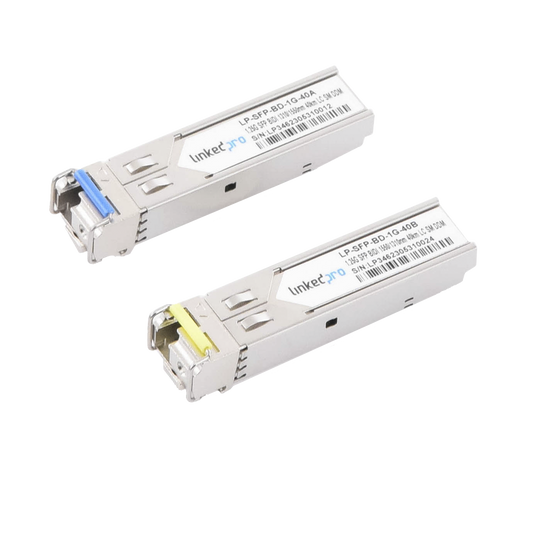 Transceptores Ópticos Bidireccionales SFP (Mini-Gbic) / Monomodo 1310 & 1550 nm / 1.25 Gbps / 1000BASE-BX / Conector LC/