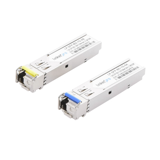 Transceptores Ópticos Bidireccionales SFP (Mini-Gbic) / Monomodo 1310 & 1550 nm / 1.25 Gbps / 1000BASE-BX / Conector LC/