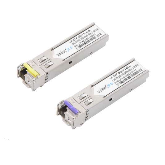 Transceptores Ópticos Bidireccionales SFP (Mini-Gbic) / Monomodo 1490 & 1550 nm / 1.25 Gbps / 1000BASE-BX / Conector LC/