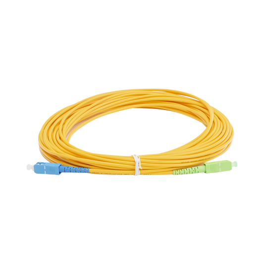 Jumper de Fibra Óptica Monomodo SC/UPC - SC/APC Simplex, color amarillo, 15 metros | LINKEDPRO BY EPCOM