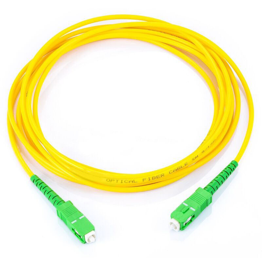 Jumper de Fibra Óptica Monomodo SC/APC-SC/APC Simplex, color amarillo, 1 metro, 2 mm | LINKEDPRO BY EPCOM