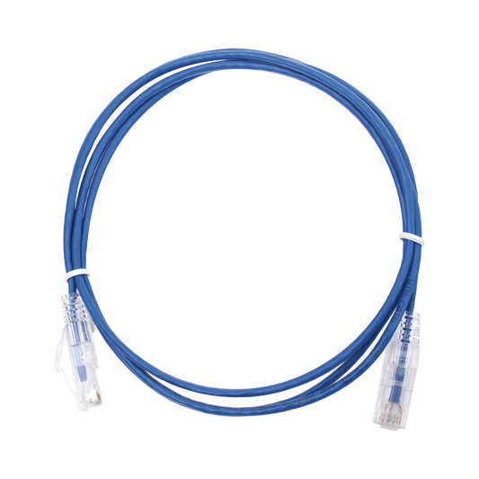 Cable de Parcheo Slim UTP Cat6 - 1.5 m Azul DiÃ¡metro Reducido (28 AWG)