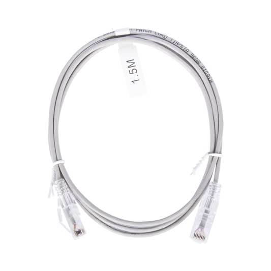 Cable de Parcheo Slim UTP Cat6 - 1.5 m Gris Diámetro Reducido (28 AWG) | LINKEDPRO BY EPCOM