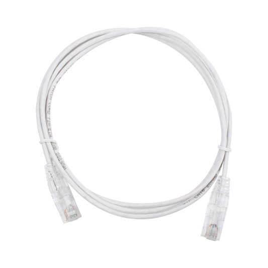 Cable de Parcheo Slim UTP Cat6 - 1.5 m Blanco DiÃ¡metro Reducido (28 AWG)
