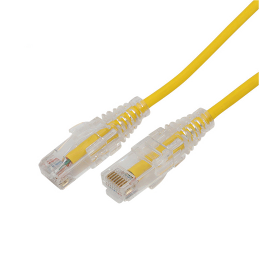 Cable de Parcheo Slim UTP Cat6A - 2 m Amarillo, Diámetro Reducido (28 AWG) | LINKEDPRO BY EPCOM