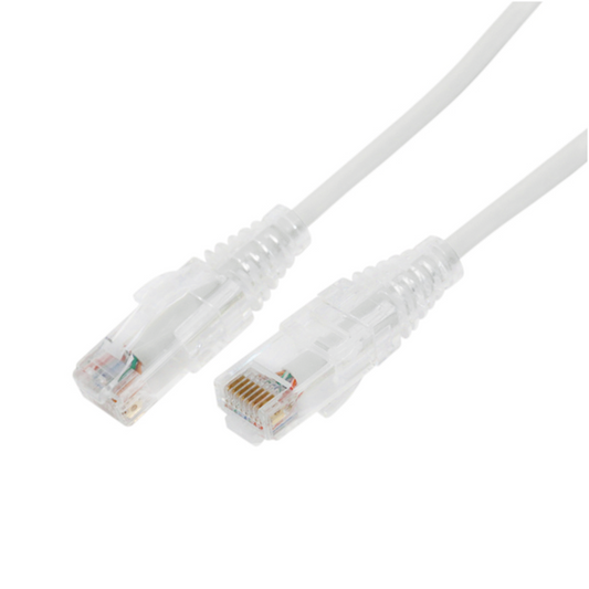 Cable de Parcheo Slim UTP Cat6A - 7 m Blanco, Diámetro Reducido (28 AWG) | LINKEDPRO BY EPCOM