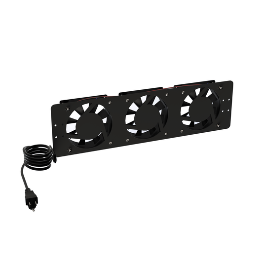 Kit de 3 Ventiladores 110 Vca (12 x 12 cm) con Clavija para Gabinete de Piso | LINKEDPRO BY EPCOM