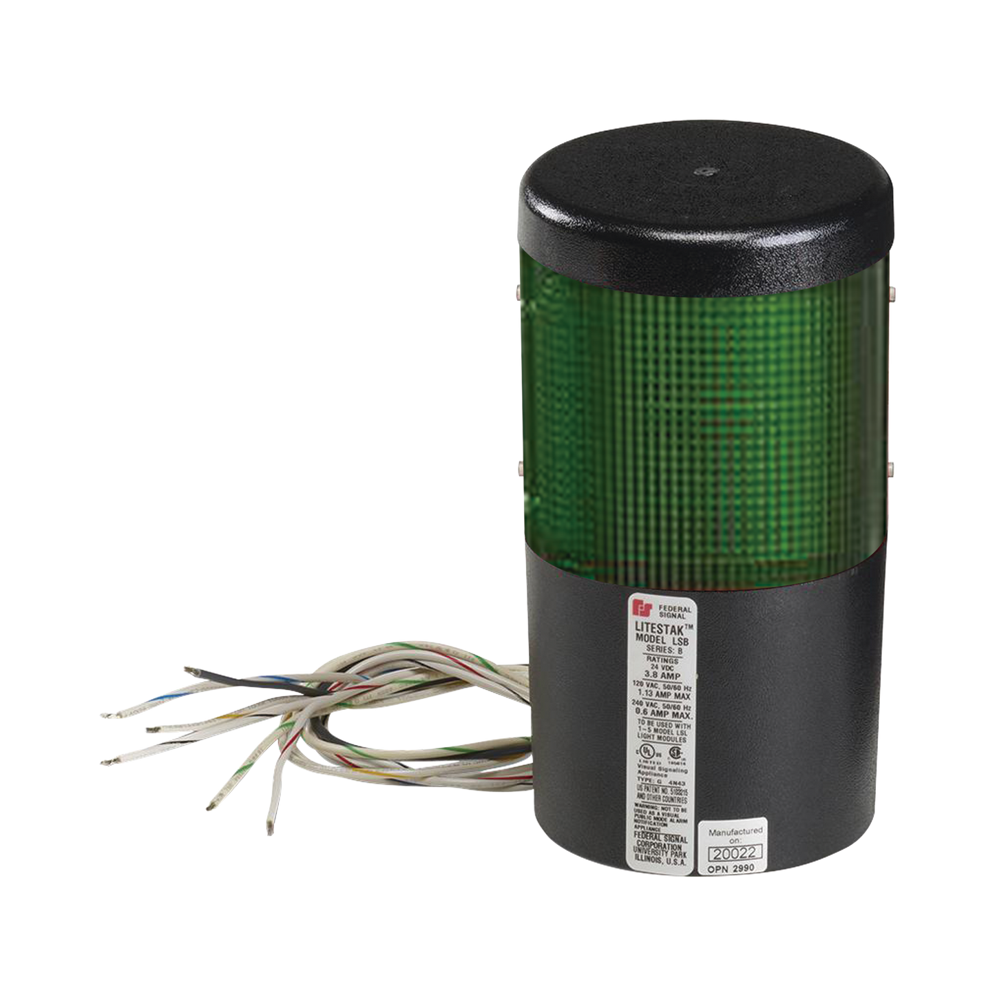 MÃ³dulo de luz LED litestak, 120Vca, verde