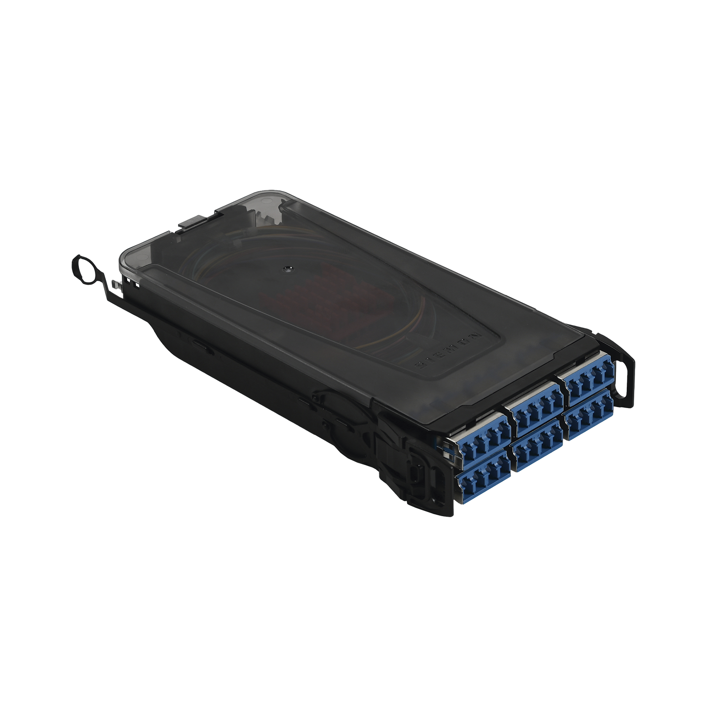 Cassette para empalme (Fusión) LightVerse, Hasta 24 fibras, Conectores  LC/UPC "Shuttered", para fibra Monomodo, 900um, 1 metro