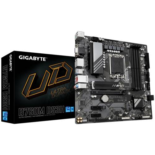 Motherboard GIGABYTE B760M DS3H DDR5, DDR5, LGA1700, Micro ATX
