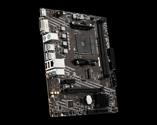 Motherboard MSI A520M-A PRO, Socket AM4, MicroATX, Soporta Procesadores Ryzen 5000 y 3000 y 4000G series