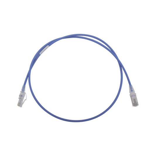Patch Cord MC6 Modular Cat6 UTP, CM/LS0H, 3ft, Color Azul, DiÃ¡metro Reducido (28AWG)