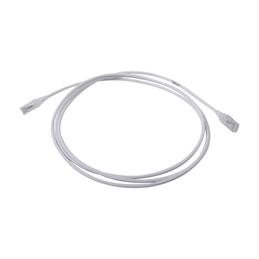 Patch Cord MC6 Modular Cat6 UTP, CM/LS0H, 7ft, Color Blanco, DiÃ¡metro Reducido (28AWG)