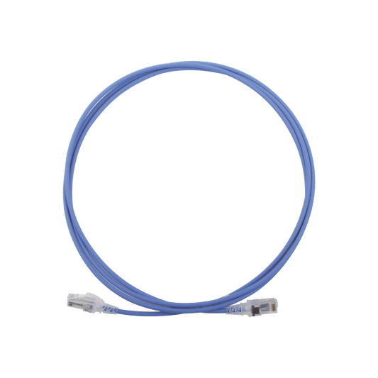 Patch Cord MC6 Modular Cat6 UTP, CM/LS0H, 7ft, Color Azul, DiÃ¡metro Reducido (28AWG)