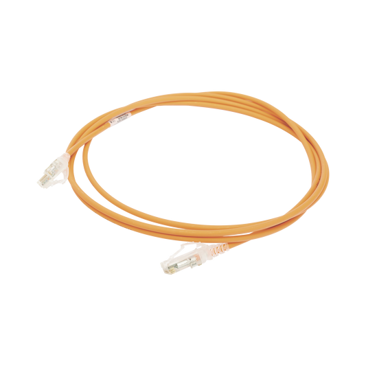 Patch Cord MC6 Modular Cat6 UTP, CM/LS0H, 7ft, Color Naranja, DiÃ¡metro Reducido (28AWG)
