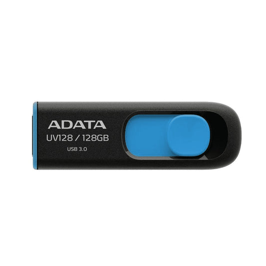 Memoria USB ADATA UV128, Negro, 128 GB,  USB 3.2 (retrocompatible con 3.0 y 2.0), 100 MB/s, 40 MB/s